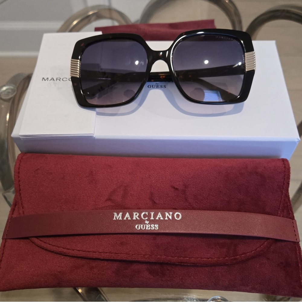 Marciano Black Sunglasses with Gold Accents